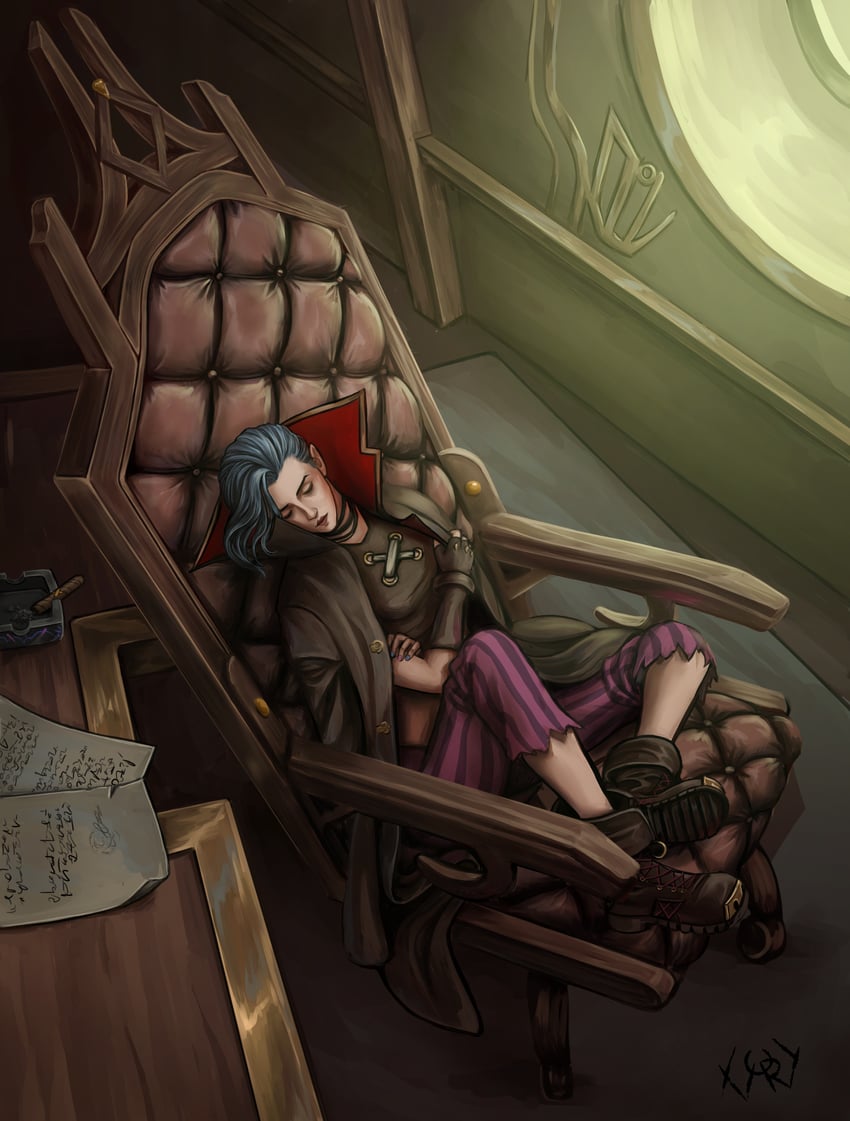 jinx and arcane jinx (league of legends and 1 more) drawn by ira_ivory