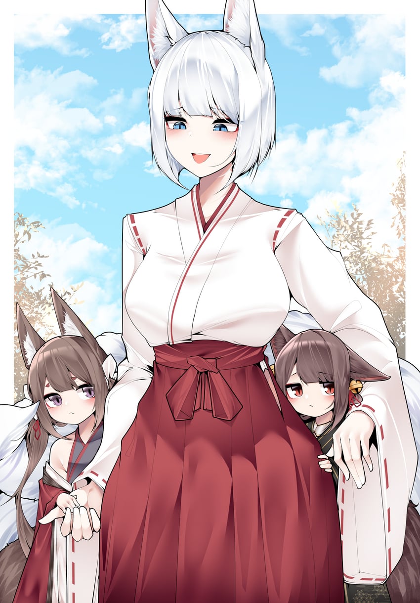 kaga, amagi-chan, and akagi-chan (azur lane) drawn by samip