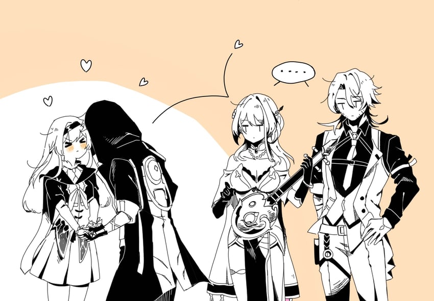trailblazer, firefly, caelus, ruan mei, and gallagher (honkai and 1 more) drawn by mawbin