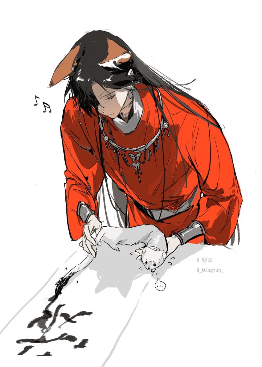 xie lian and hua cheng (tianguan cifu) drawn by qingyun