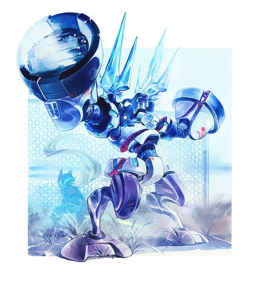 zero, zero(z), and blizzack staggroff (mega man and 1 more) drawn by amehatobook