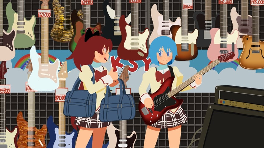 miki sayaka and sakura kyoko (mahou shoujo madoka magica) drawn by eoljukko