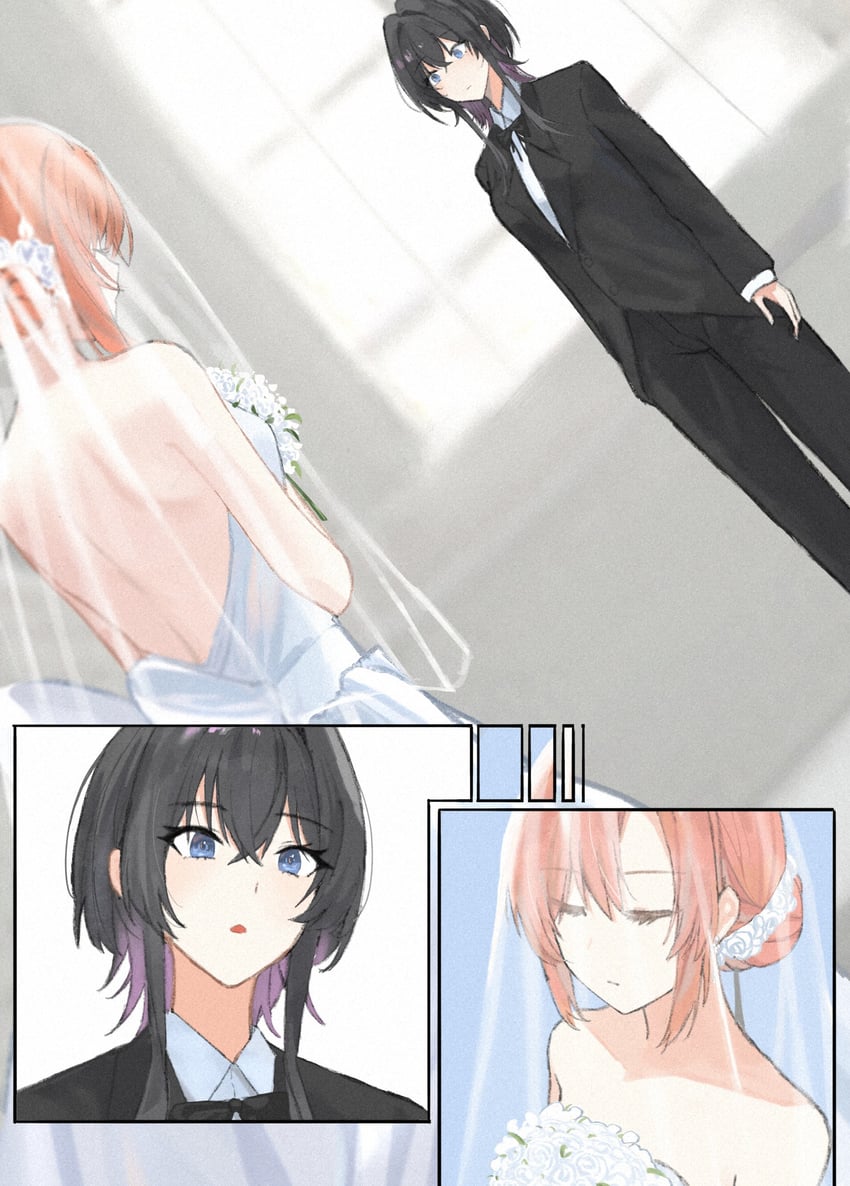 kino himari and asanagi yori (sasayaku you ni koi wo utau) drawn by ulette