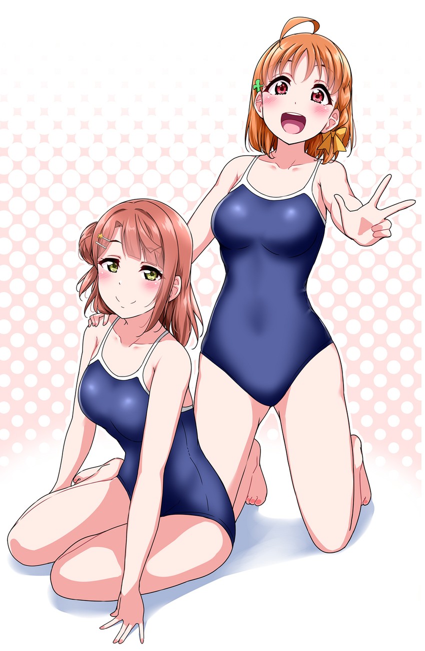 takami chika and uehara ayumu (love live! and 3 more) drawn by yopparai_oni
