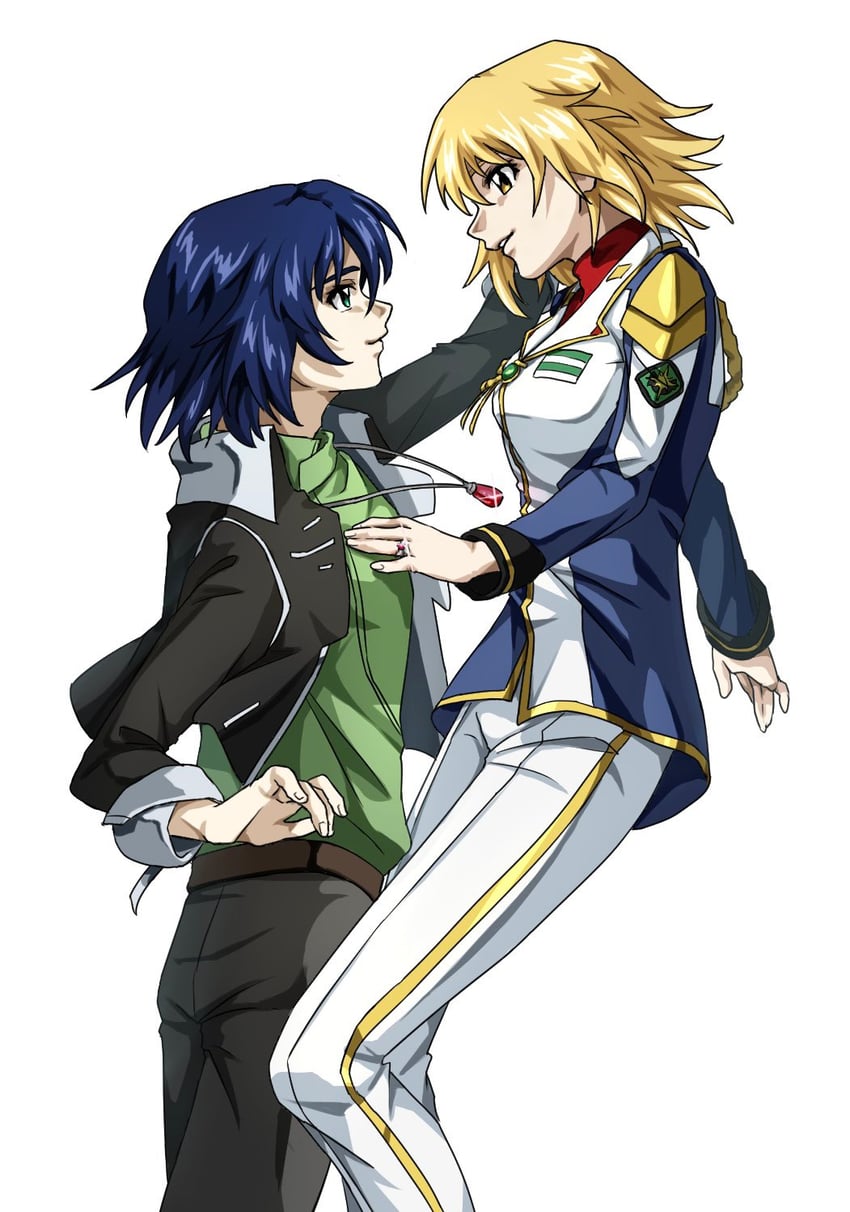 cagalli yula athha and athrun zala (gundam and 2 more) drawn by yonma_3
