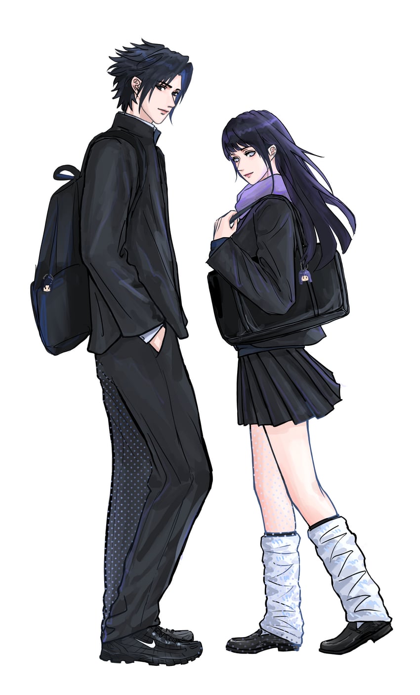 hyuuga hinata and uchiha sasuke (naruto and 1 more) drawn by pongalia0312