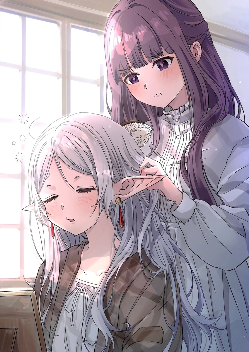 frieren and fern (sousou no frieren) drawn by omichi_1219