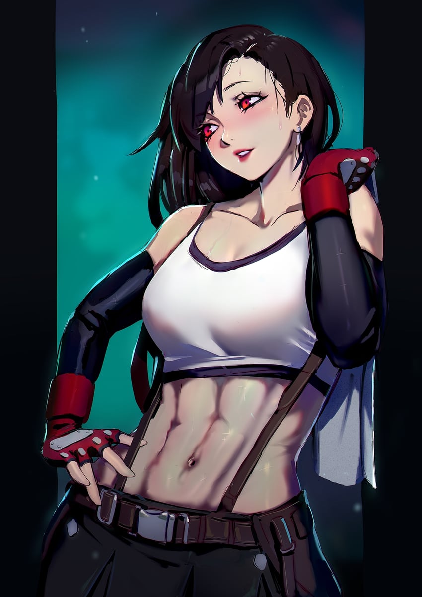 tifa lockhart (final fantasy and 2 more) drawn by datcravat
