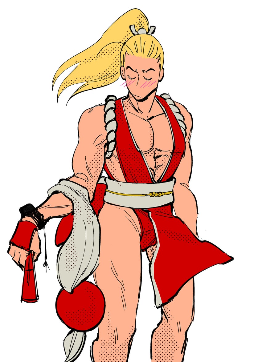 shiranui mai and andy bogard (fatal fury) drawn by siruerto