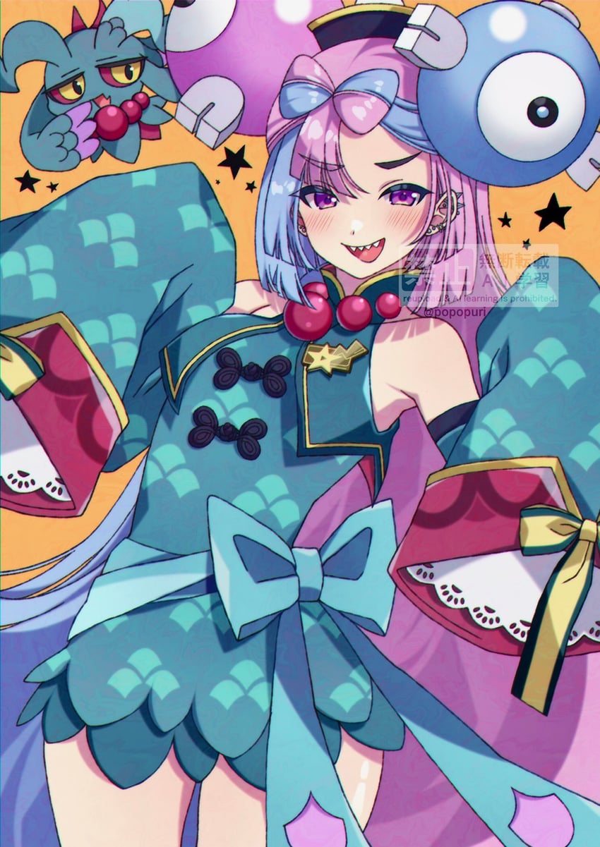 flutter mane and iono (pokemon and 1 more) drawn by popo_(popopuri)