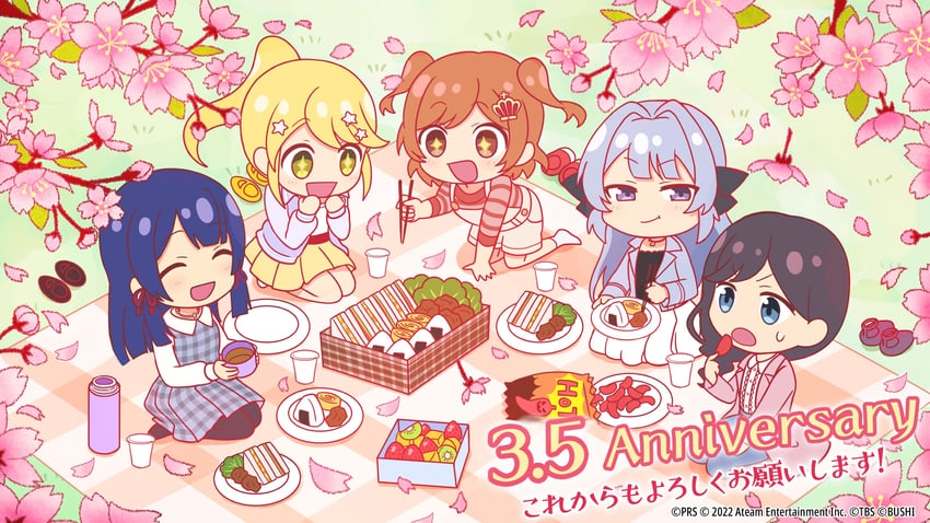 aijou karen, tomoe tamao, yukishiro akira, yanagi koharu, and ootsuki aruru (shoujo kageki revue starlight and 1 more)
