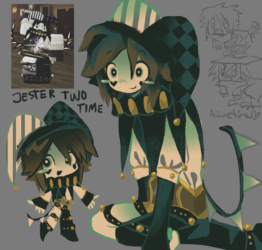 two time (roblox and 1 more) drawn by fuziyams