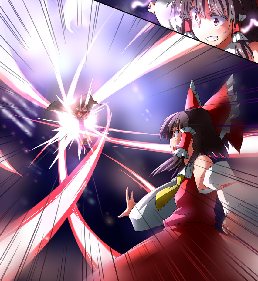 hakurei reimu and usami sumireko (touhou and 1 more) drawn by noel_(noel-gunso)