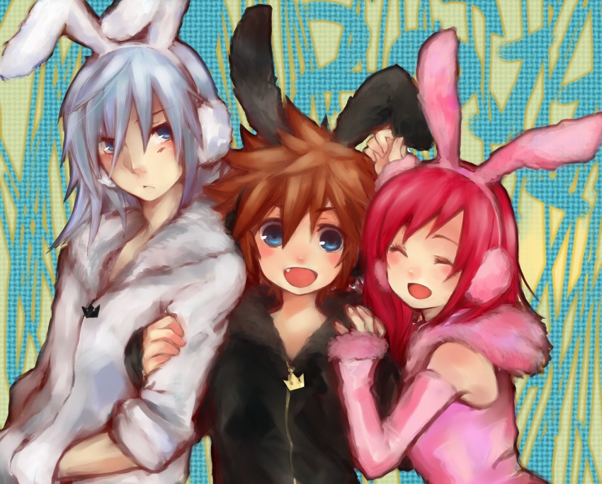 sora, kairi, and riku (kingdom hearts) drawn by nanceee_305
