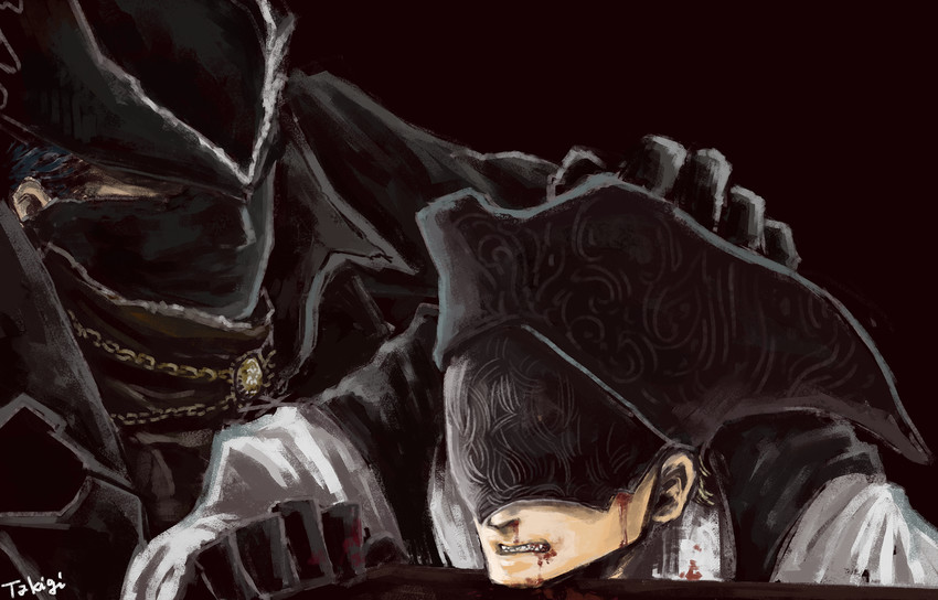 hunter and yurie the last scholar (bloodborne) drawn by takigi_(takigi-bf)