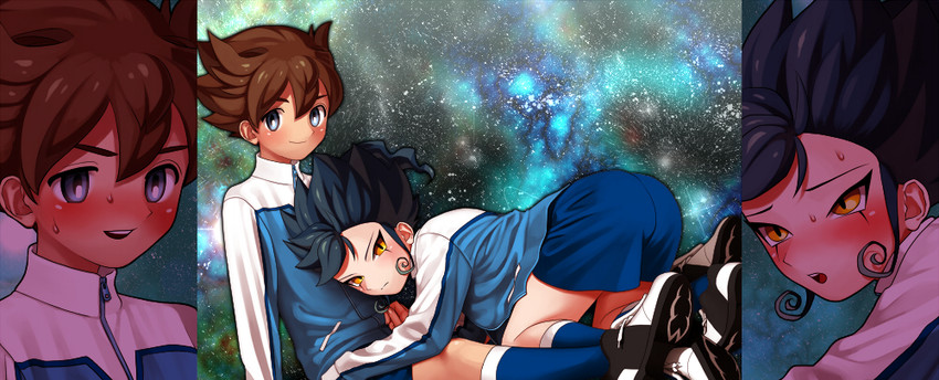matsukaze tenma and tsurugi kyousuke (inazuma eleven and 2 more) drawn by ouse_(otussger)