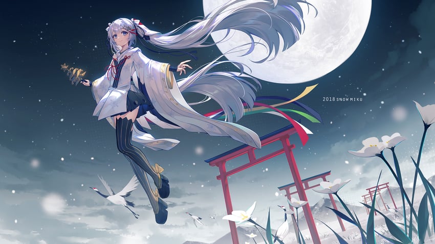 hatsune miku and yuki miku (vocaloid) drawn by panpanmeiyou_hp