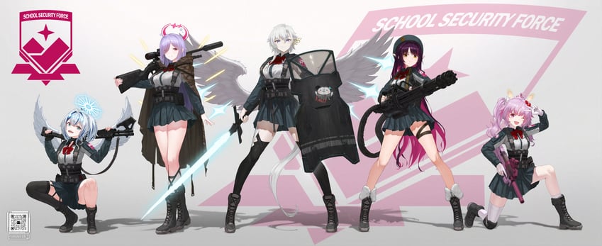 liora walkyria, yurikago kokone, penelope wiseman, amano serafi, and amoria (v&u entertainment) drawn by tom-neko_(zamudo_akiyuki)