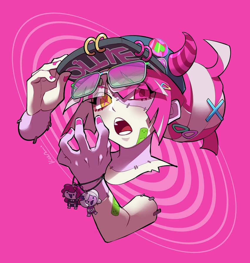 kureiji ollie, pavolia reine, and anya melfissa (hololive and 1 more) drawn by keenbiscuit