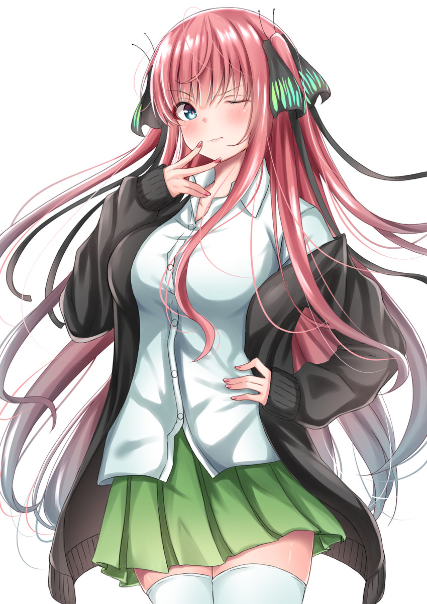 nakano nino (go-toubun no hanayome) drawn by nakaji_(user_snap3353)