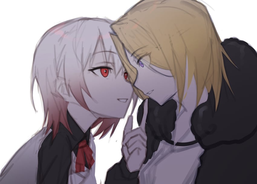 aoi erika and minase ichigo (heaven burns red) drawn by molingxiang_chimangguo