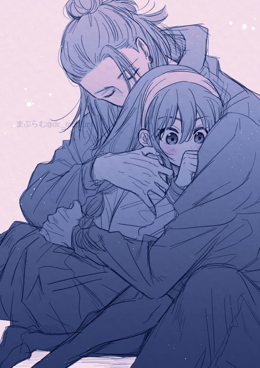 getou suguru and amanai riko (jujutsu kaisen) drawn by maplum