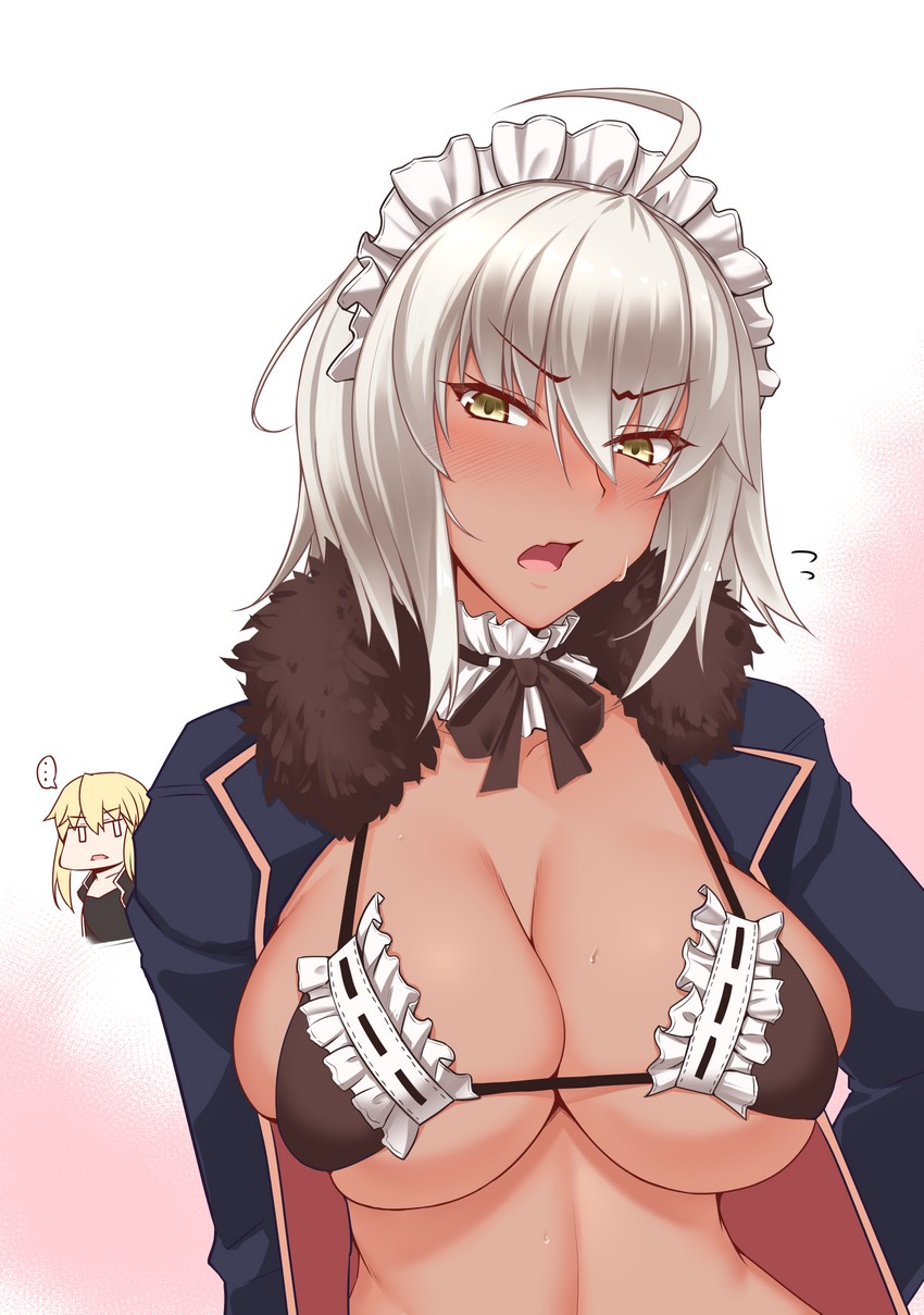 artoria pendragon, jeanne d'arc alter, and saber alter (fate and 1 more) drawn by akitsuki_karasu
