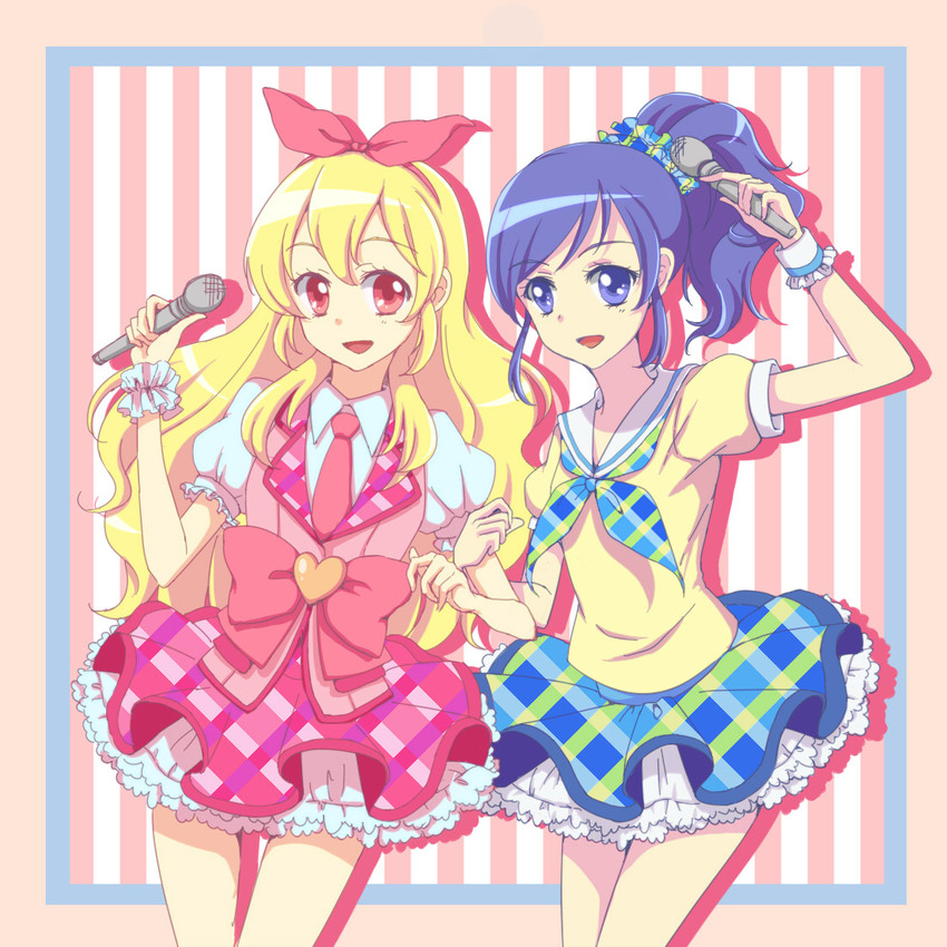 hoshimiya ichigo and kiriya aoi (aikatsu!) drawn by ariko_(ginsinku)
