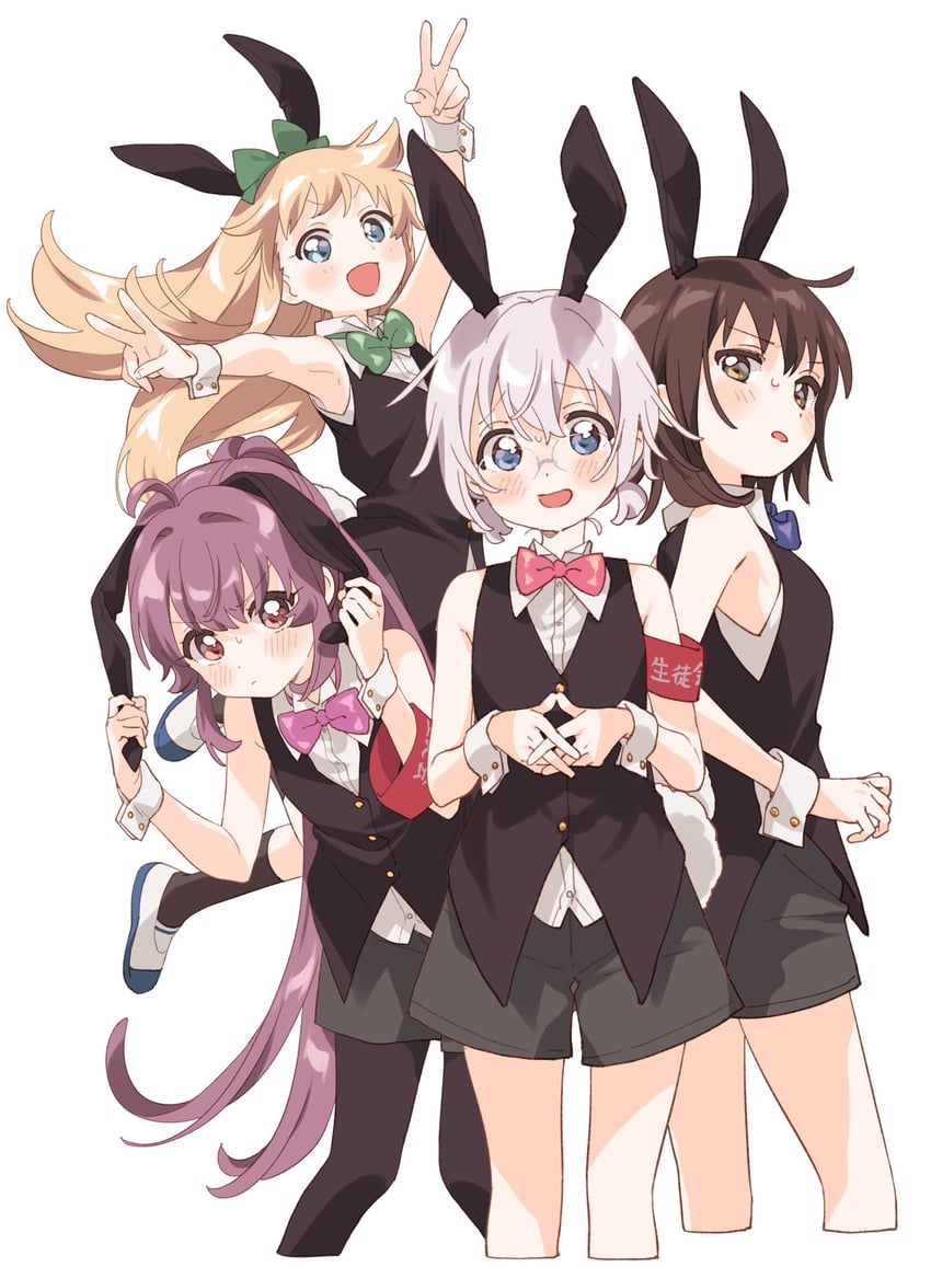 toshinou kyouko, funami yui, sugiura ayano, and ikeda chitose (yuruyuri) drawn by namori