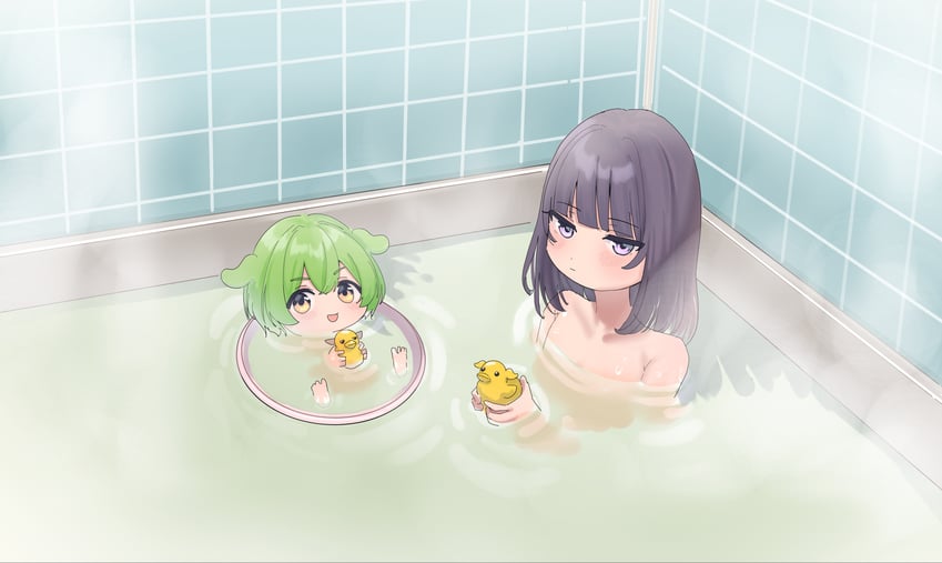 touhoku kiritan and zundamon (voiceroid and 1 more) drawn by nankawa_rota