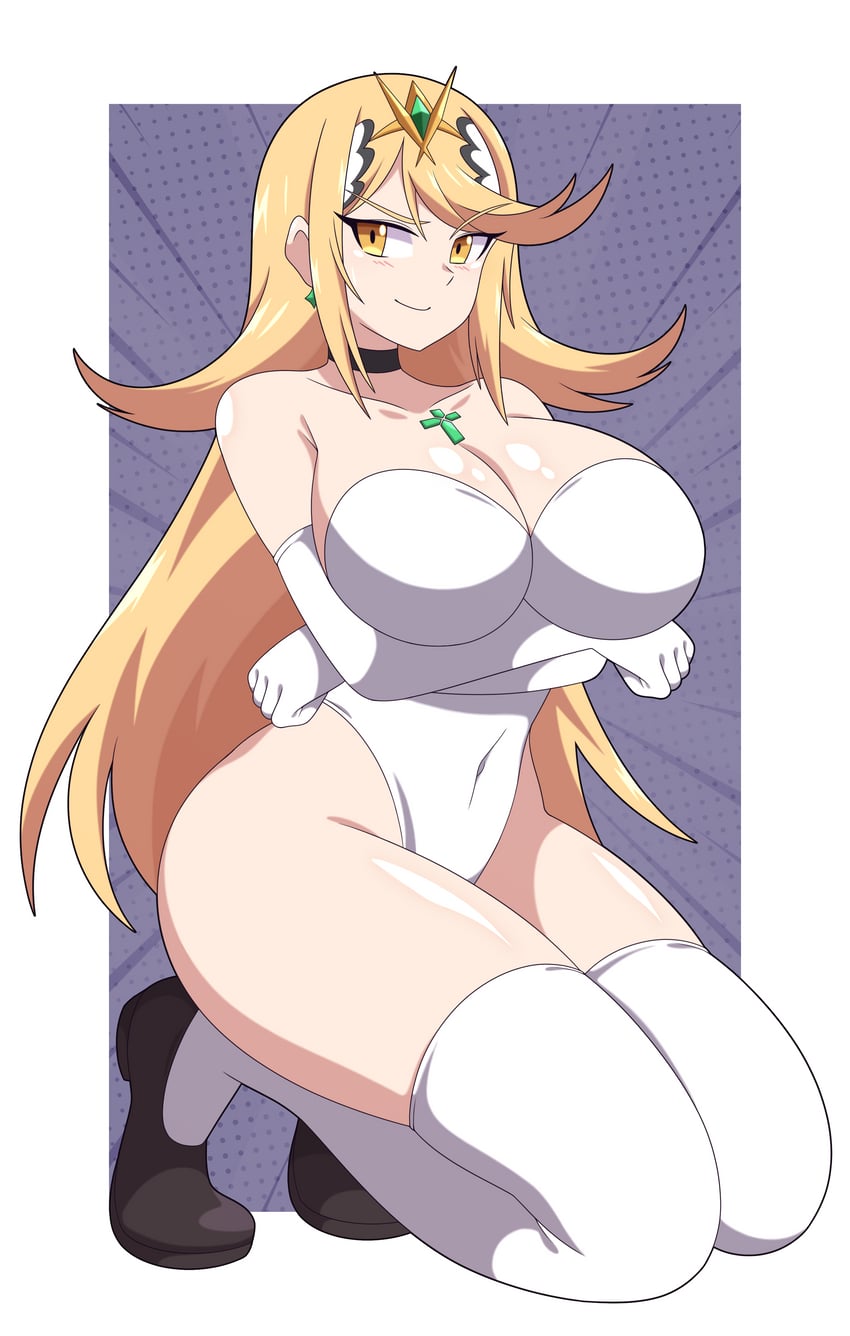 mythra (xenoblade chronicles and 1 more) drawn by abysswatchers