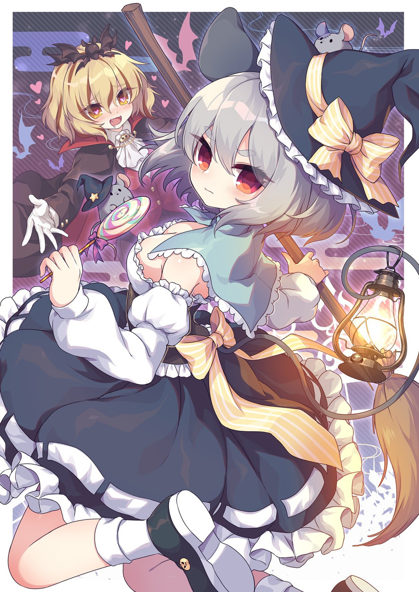 nazrin and toramaru shou (touhou) drawn by kozakura_(dictionary)