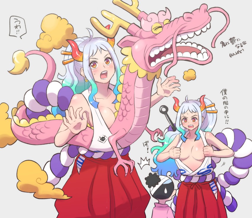 yamato and kouzuki momonosuke (one piece) drawn by iinano_(inanosuke)