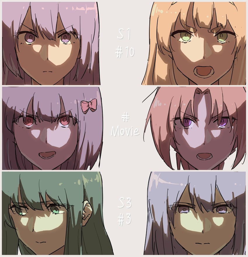 kousaka reina, nakagawa natsuki, yoshikawa yuuko, hisaishi kanade, and yoshii sari (hibike! euphonium) drawn by matarasu_(aaaaaaaaj)