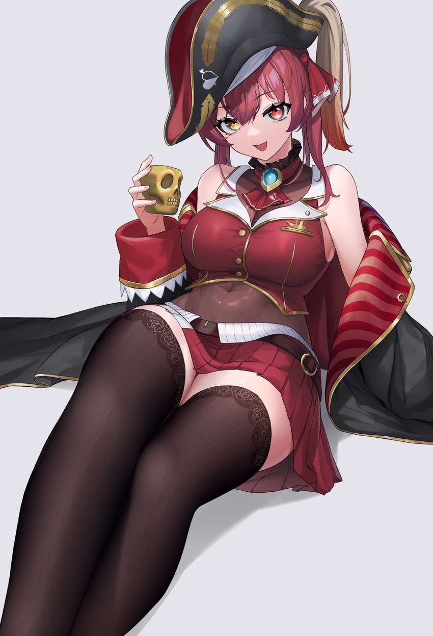 houshou marine and dokuro-kun (hololive) drawn by aya_(lezon)