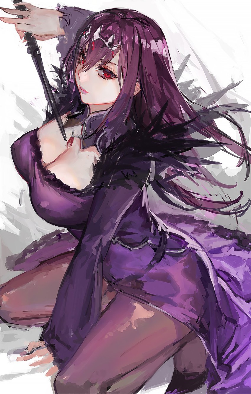 scathach and scathach skadi (fate and 1 more) drawn by aoin