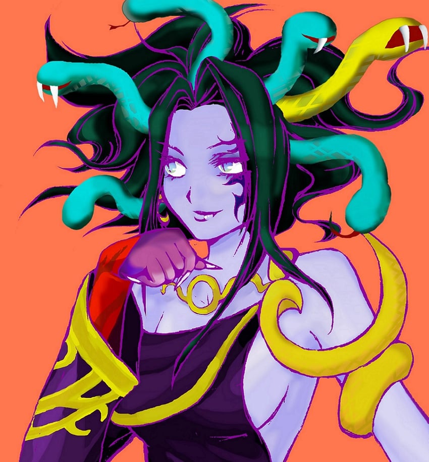 medusa (kid icarus and 1 more) drawn by ikazan