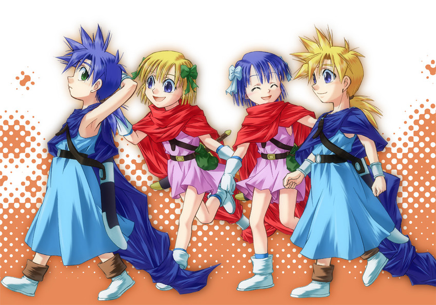 hero's daughter and hero's son (dragon quest and 1 more) drawn by ykokzk