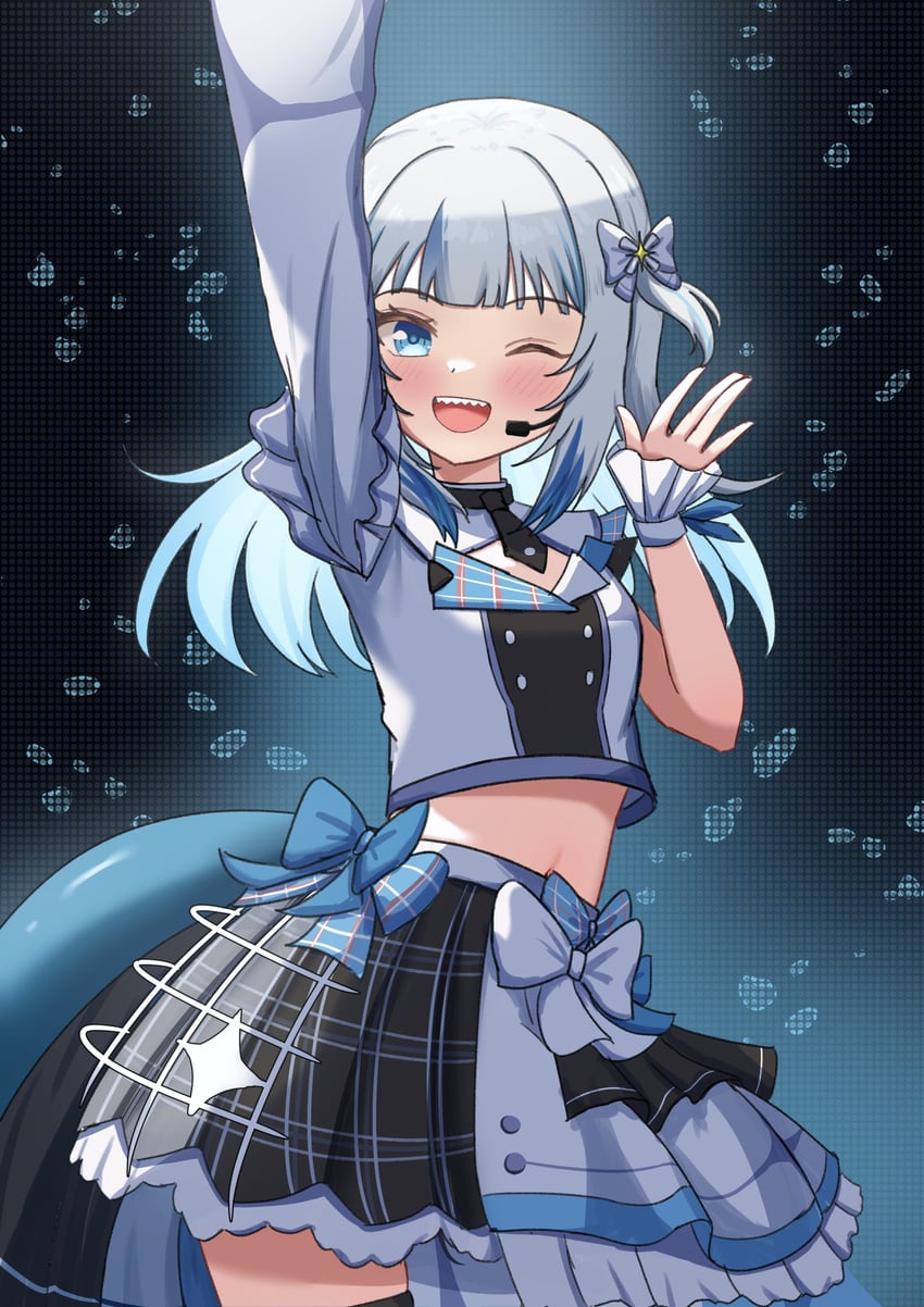 gawr gura (hololive and 1 more) drawn by sharkudon