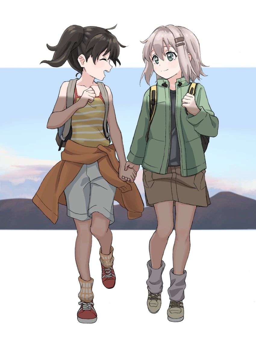 yukimura aoi and kuraue hinata (yama no susume) drawn by raku_rakugaki