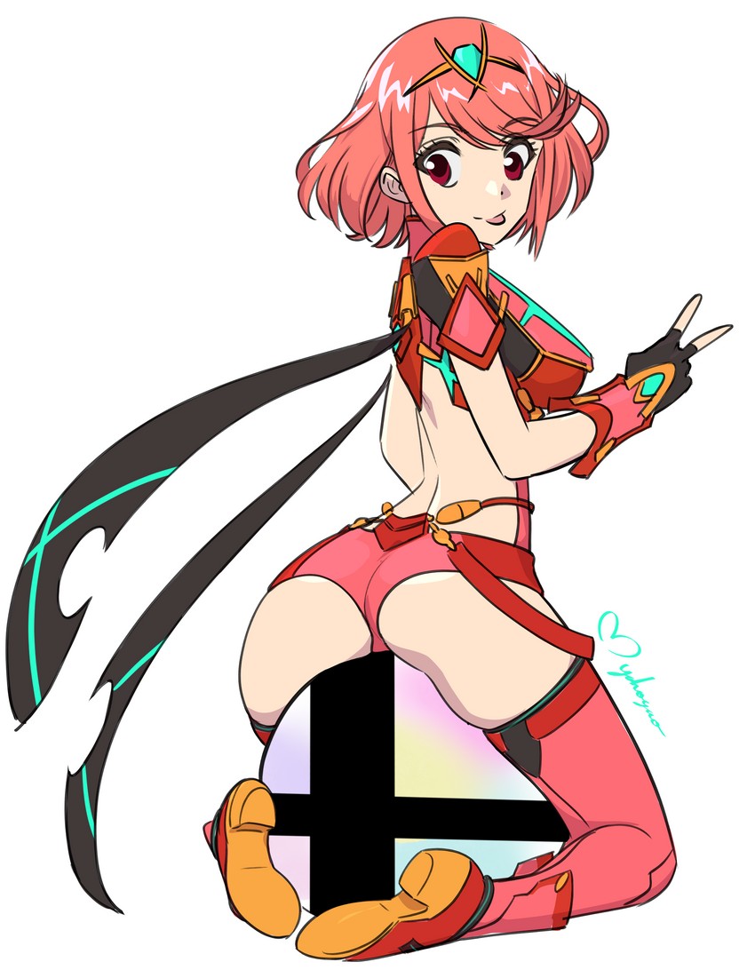 pyra (xenoblade chronicles and 2 more) drawn by maho_malice