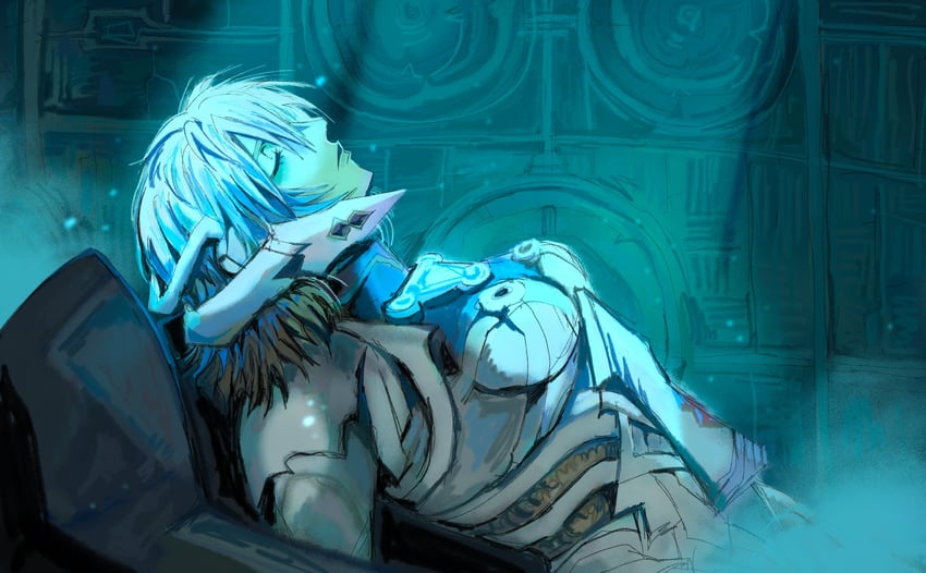 fiora and mecha-fiora (xenoblade chronicles and 1 more) drawn by kanachiiiiii