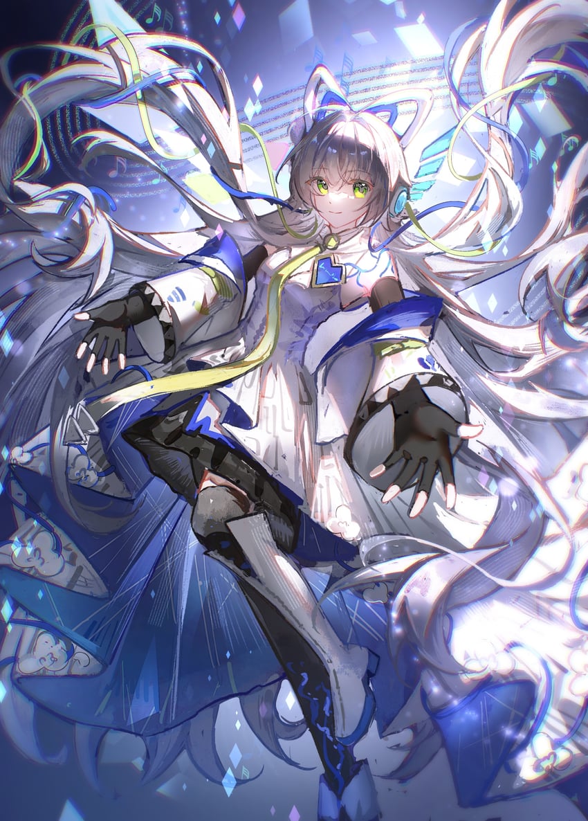 luo tianyi (vocaloid and 1 more) drawn by oriane