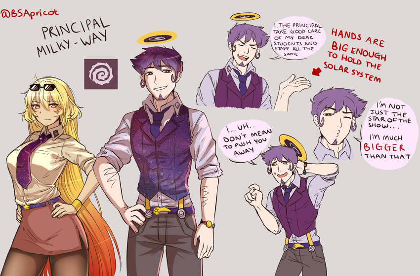 sun-sensei and milky way-principal (original) drawn by bsapricot