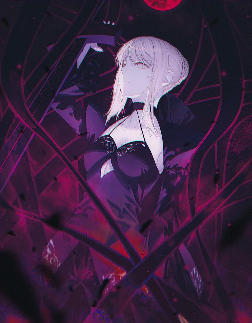 artoria pendragon and saber alter (fate and 2 more) drawn by fov_ps