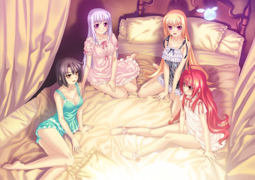 corticarte apa lagranges, yugiri perserte, yugiri princesca, and tsuge eufinley (shinkyoku soukai polyphonica) drawn by kannatsuki_noboru