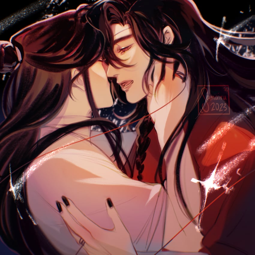 xie lian and hua cheng (tianguan cifu) drawn by samairu