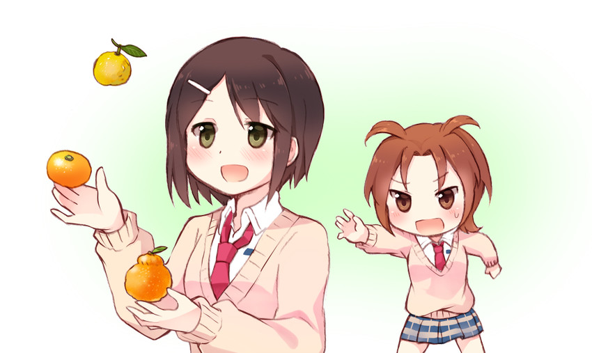 ikeno kaede and iizuka yuzu (sakura trick) drawn by tarabagani