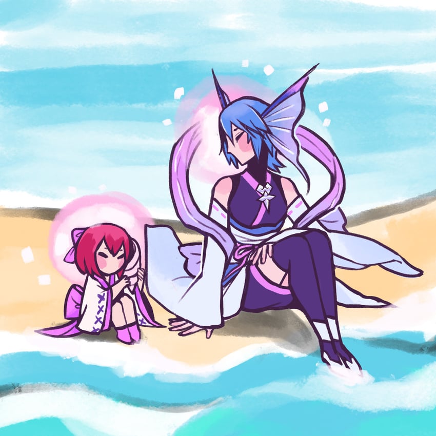 kairi and aqua (kingdom hearts and 2 more) drawn by soursoppi