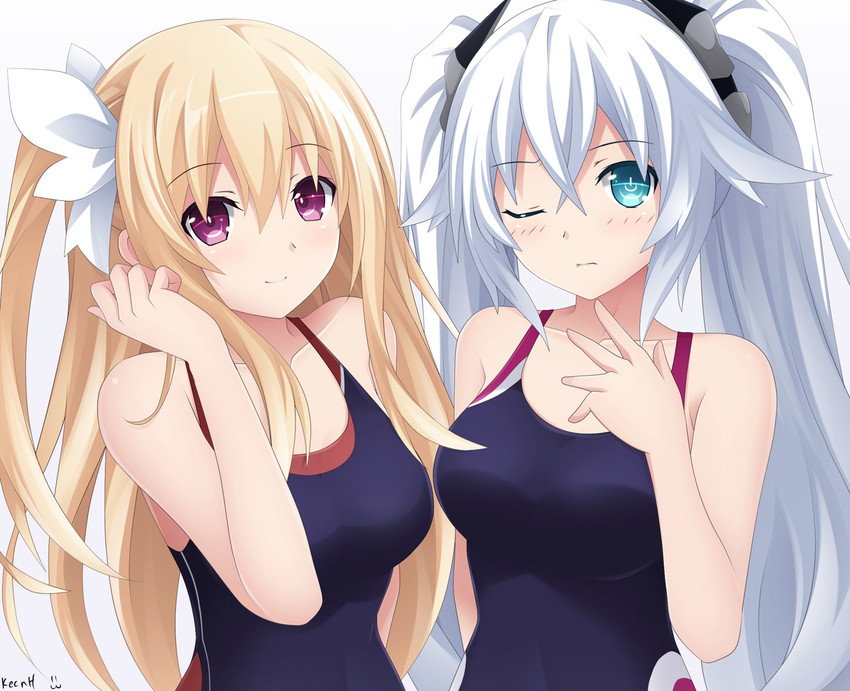 black heart and mayuri (neptune and 2 more) drawn by keenh